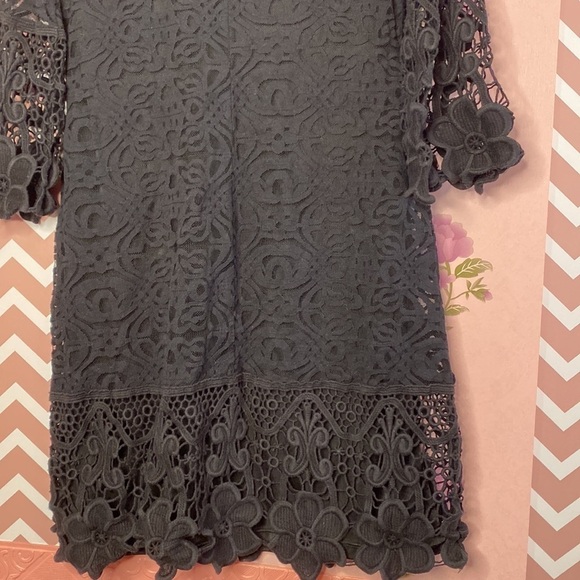 🌷 Alfani 🌷 Beautiful Black Crochet Lace Dress - Picture 9 of 16